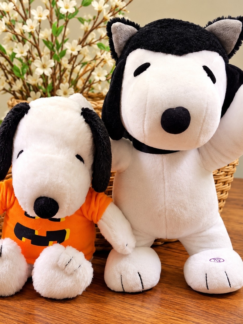 Peanuts Halloween Snoopy Plush Bundle Gemmy 2025 Animated Bat & Kohls Pumpkin